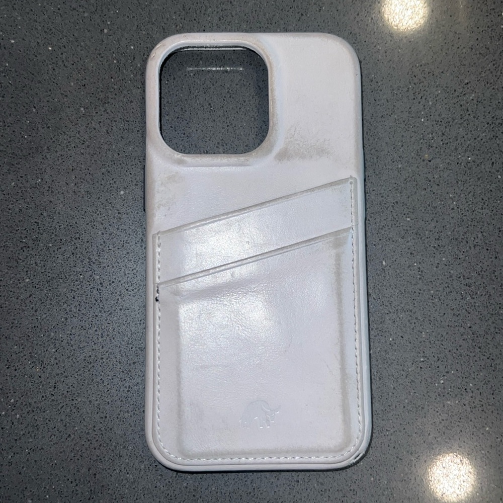 Bullstrap Gray Leather iPhone 13 Pro case